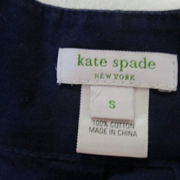 Kate Spade Blue Top Silver Embroidery size Small - Picture 5 of 5